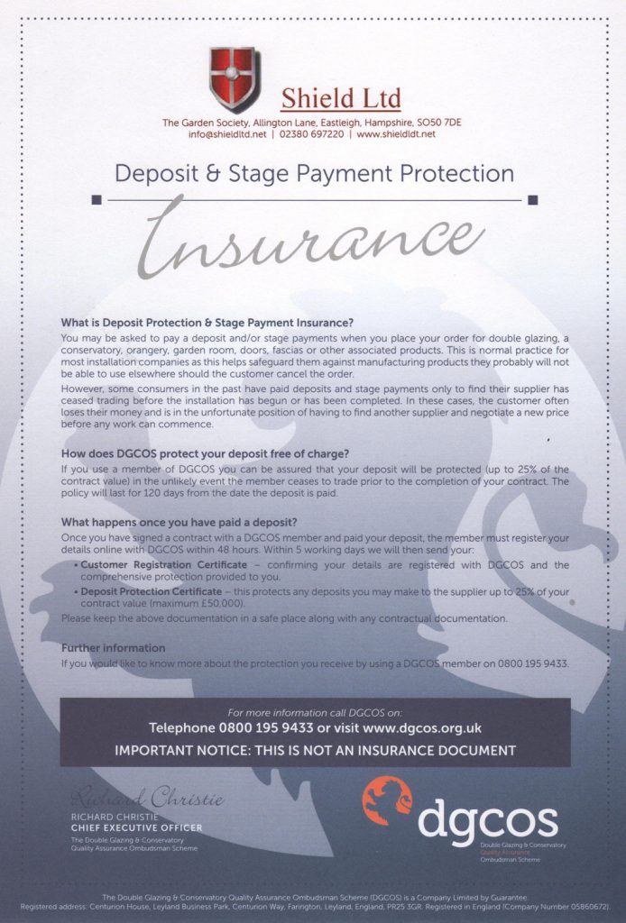 Warranties & Guarantees Shield Group Windows, Conservatories, Doors